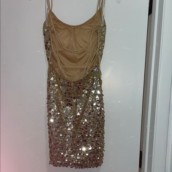 Rachel Allan Sequin Gold Dress - Picture 4 of 6